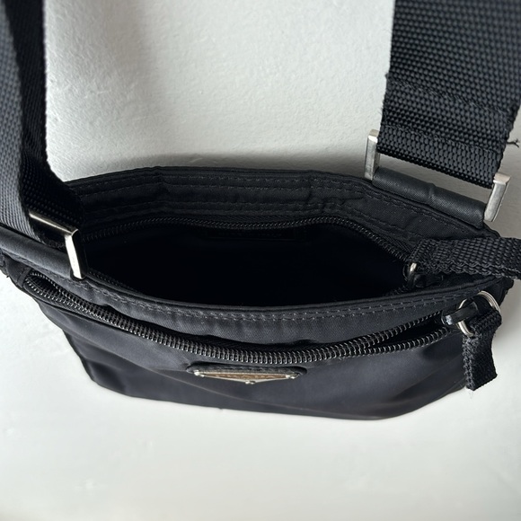 Authentic Prada Triangle Logo Black Nylon Crossbody Bag - Picture 9 of 13